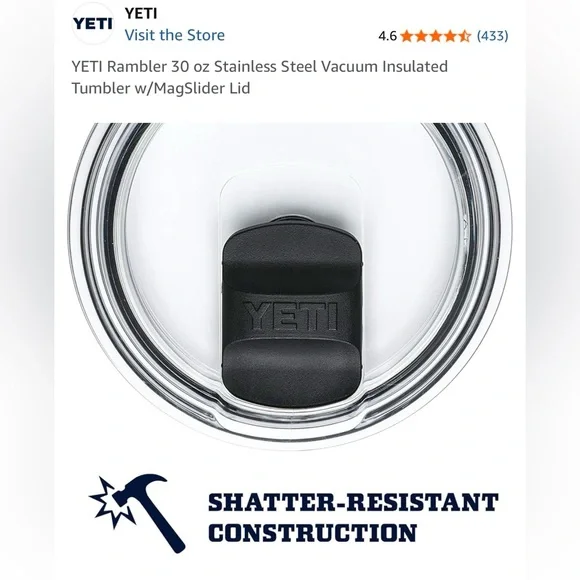 YETI Olive Green Rambler 30 oz Stainless Steel Tumbler w/MagSlider Lid - Picture 6 of 15